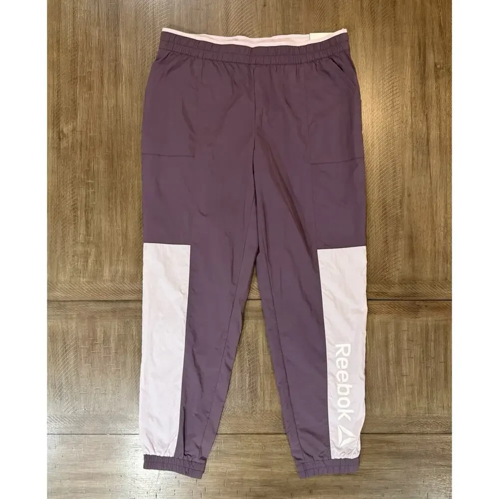 NWT Reebok Purple Focus Track Cuffed Jogger Active Pants Unisex Size Large NEW - Picture 16 of 16